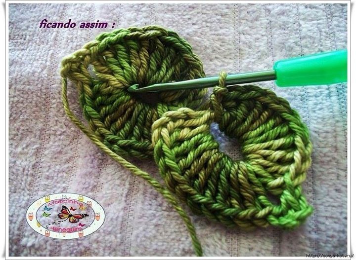 Step by Step Crochet Leaf