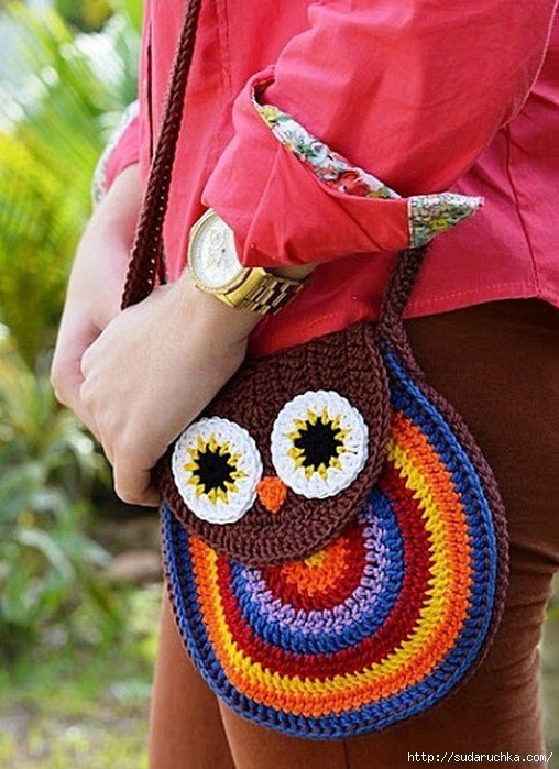 Crochet Owl Bag Purse Crochet Owl Bag Purse