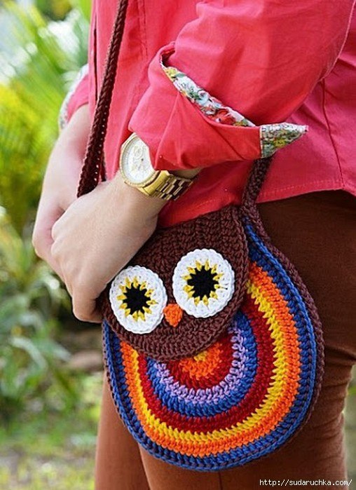 Crochet Owl Bag Purse