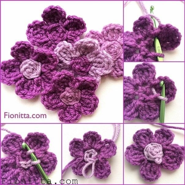 Crochet flower rug