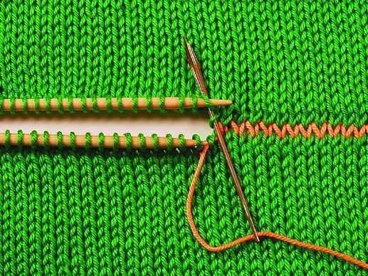 How to sew a knit side sewing product. Knitting stitches