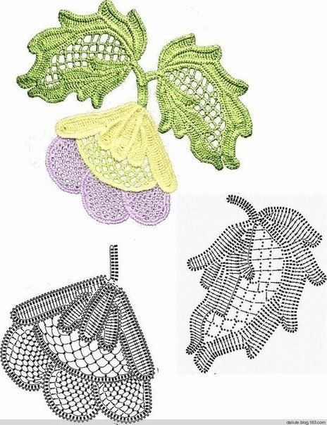 Irish Crochet Leaves + Diagrams