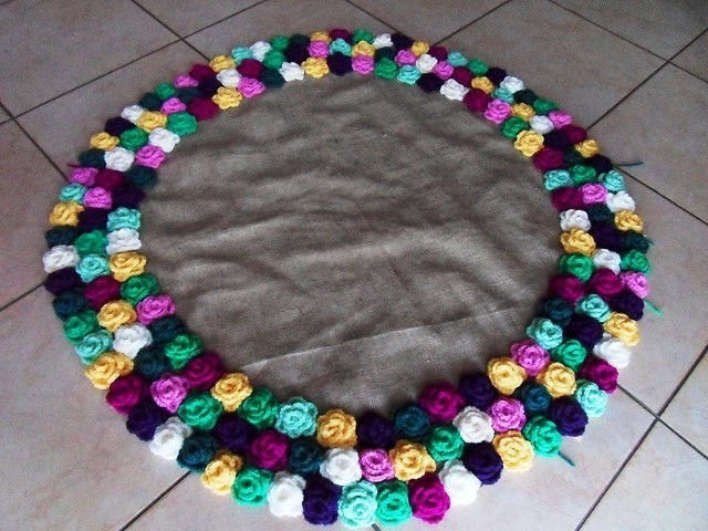 Crochet Flower Rug Crochet Flower Rug