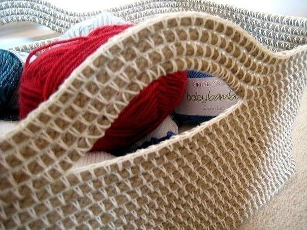 Crochet Rope Basket Crochet Rope Basket