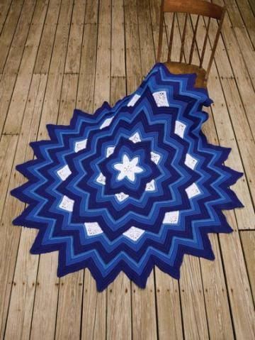 Six-Pointed Star Afghan pattern Six-Pointed Star Afghan pattern