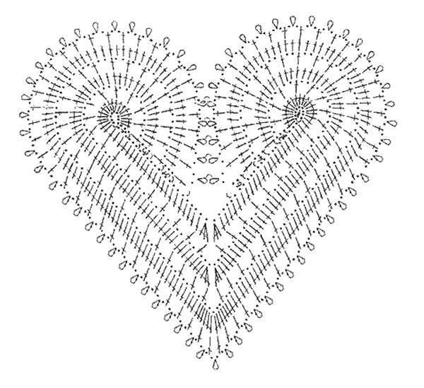 Beautiful Heart Motif Dress Inspiration and Diagram