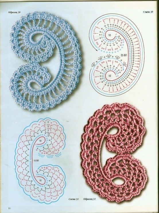 Irish Crochet Lace (Irlandes) Motifs