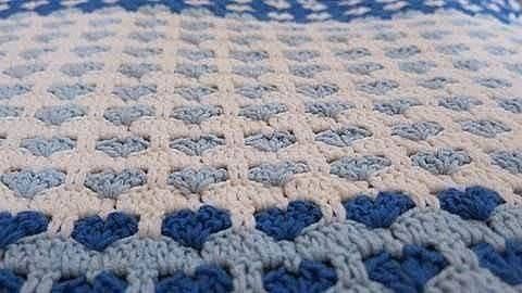 Crochet Heart Stitch for Blanket