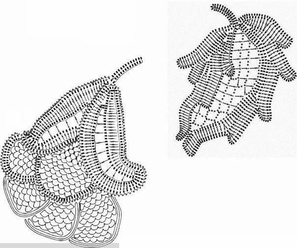 Irish Crochet Leaves + Diagrams Irish Crochet Leaves + Diagrams