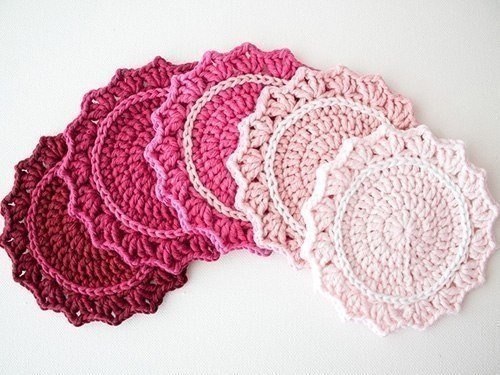 Ombre Crocheted Coasters Ombre Crocheted Coasters