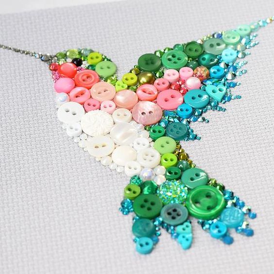 Bird Button Art Bird Button Art