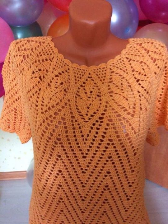 Net Lace Top - Free Crochet Diagram