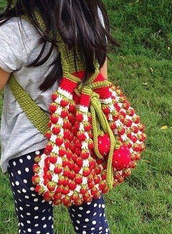Crochet Strawberry Backpack Crochet Strawberry Backpack