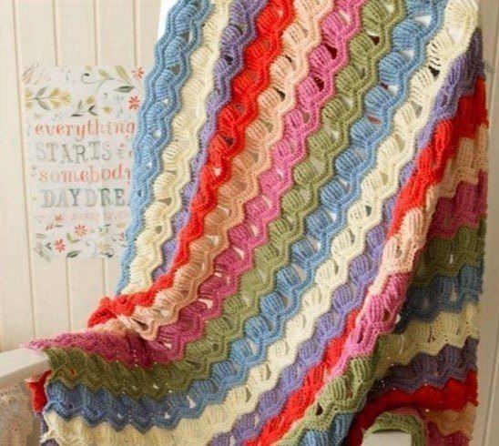 Vintage Fan Ripple Stitch Pattern Vintage Fan Ripple Stitch Pattern