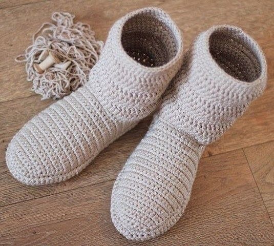 Crochet Slippers With Soles