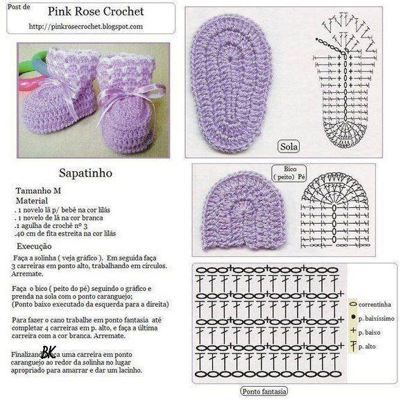 Patterns For Crochet Baby Shoes