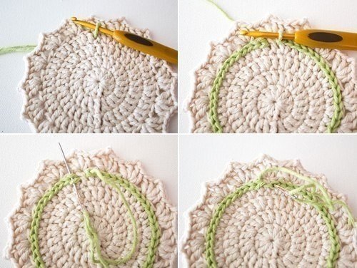 Ombre Crocheted Coasters Ombre Crocheted Coasters