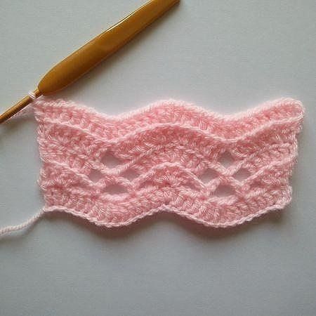 Openwork Ripple Crochet Stitch