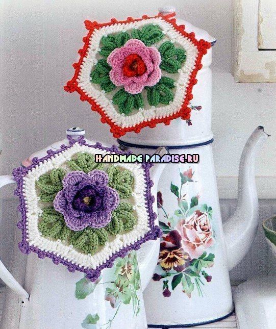 The most beautiful roses crochet pot holders The most beautiful roses crochet pot holders