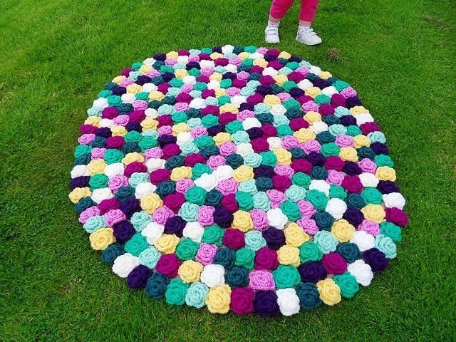 Crochet Flower Rug Crochet Flower Rug