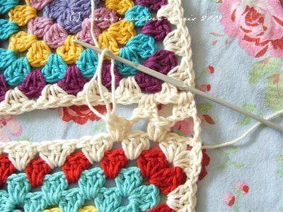 Another great way to join granny squares Another great way to join granny squares