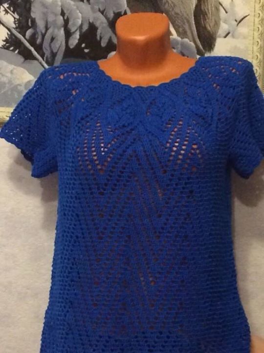 Net Lace Top - Free Crochet Diagram