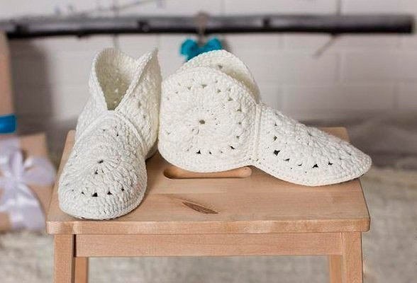 Crochet Hexagon Slippers Free Pattern