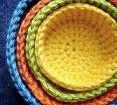 Crochet baskets