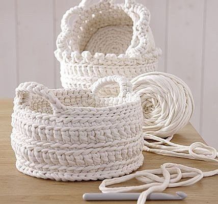 Crochet baskets