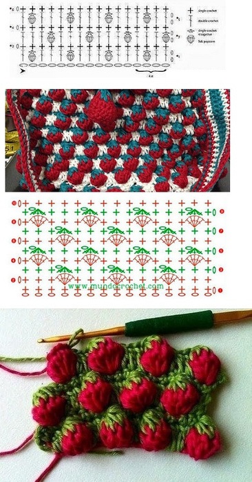 How to Crochet the Strawberry Stitch