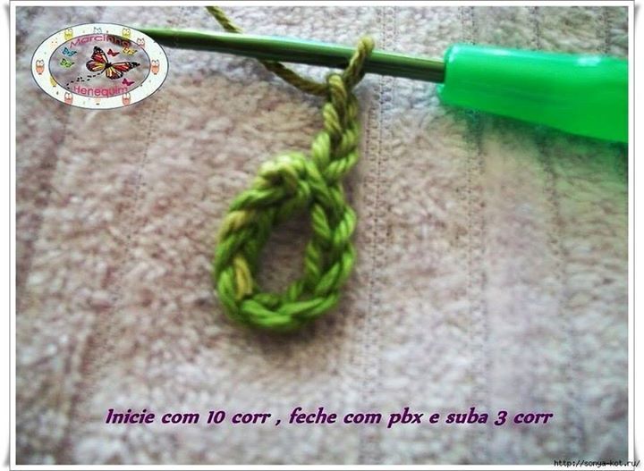 Step by Step Crochet Leaf