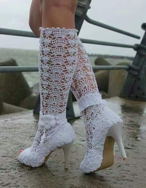 Crochet Knit Footwear