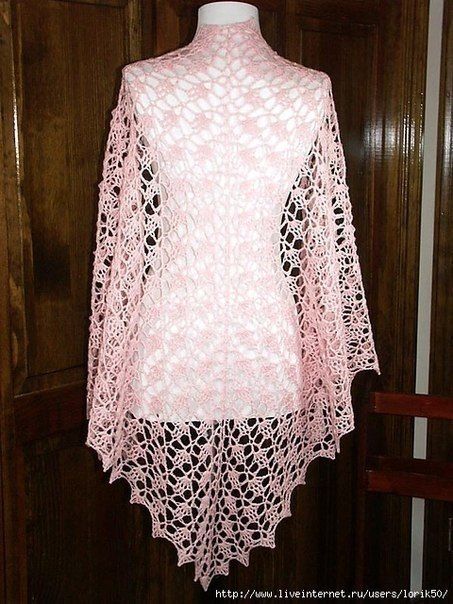 Crochet lace shawl