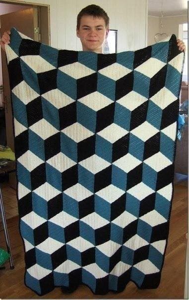 3D Illusion Blanket Crochet Patterns