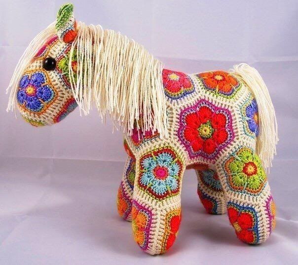 Fatty Lumpkin the Brave African Flower Pony Crochet
