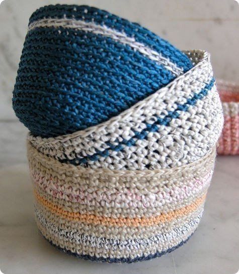 Crochet baskets