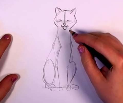 How to Draw a Cat in Pencil