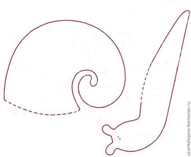 Textile Snail in Tilda Style
