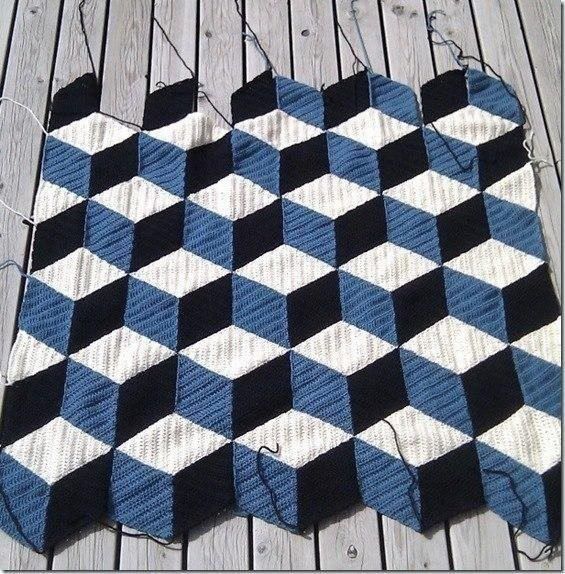 3D Illusion Blanket Crochet Patterns