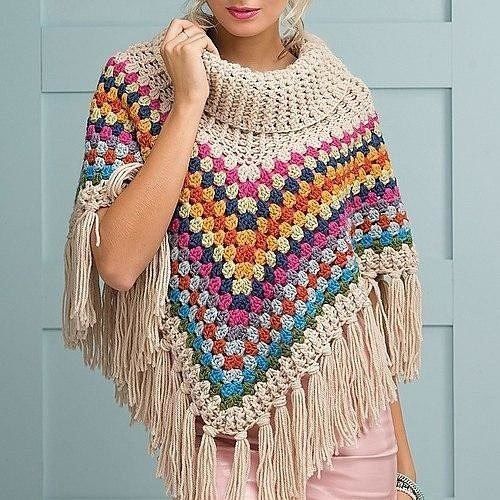 Cowl Neck Poncho pattern