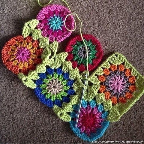 Crochet African Flower Join Crochet African Flower Join