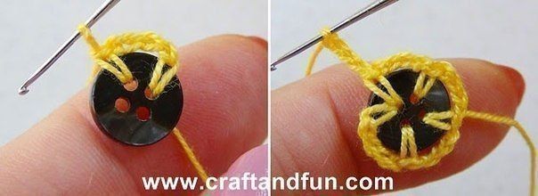 DIY Crochet Button Flower DIY Crochet Button Flower