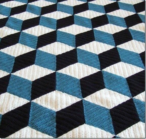 3D Illusion Blanket Crochet Patterns