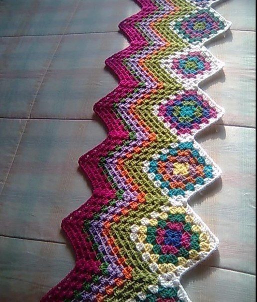 Granny Squares and Ripples Afghan Pattern