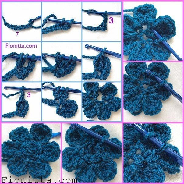 Crochet flower rug