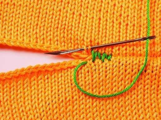 How to sew a knit side sewing product. Knitting stitches How to sew a knit side sewing product. Knitting stitches