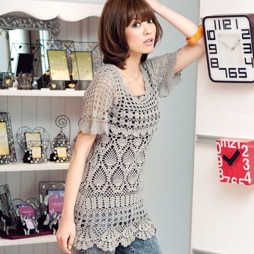 Airy Openwork Tunic pattern