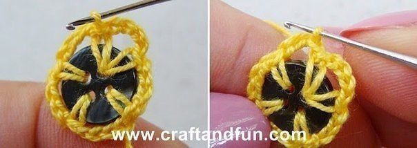 DIY Crochet Button Flower DIY Crochet Button Flower