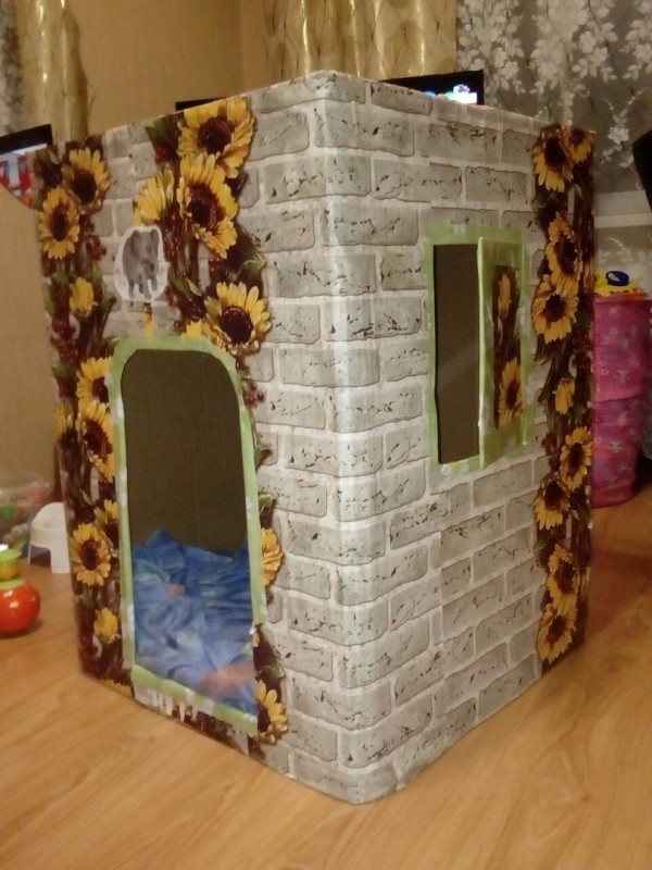 Cardboard kids house