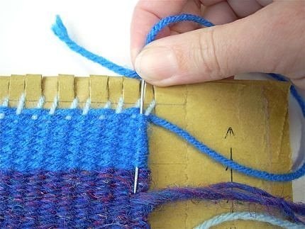 How to Weave on a Cardboard Loom
